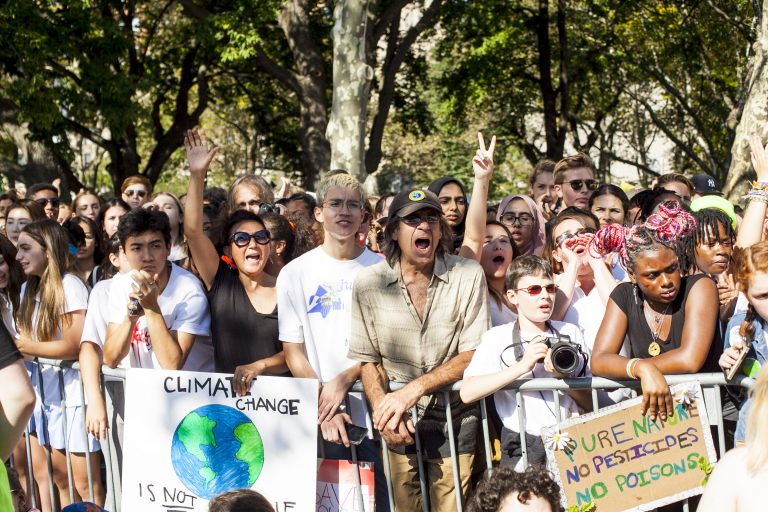 Crowd Striking for NYC Climate Strike