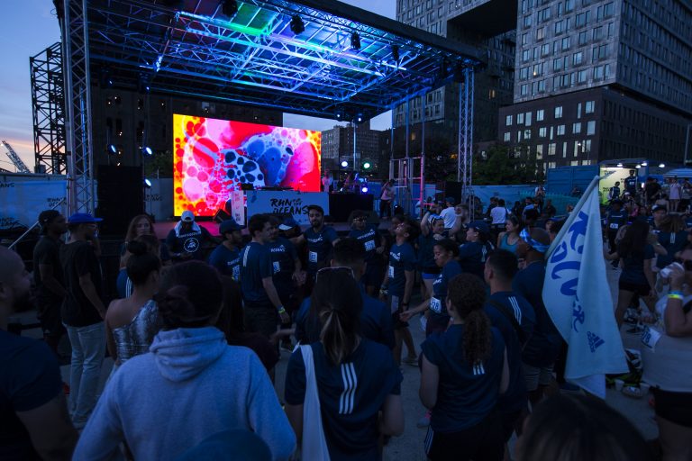 Night Crowded on Run for the Oceans NY 2019 Adidas and Crossfire